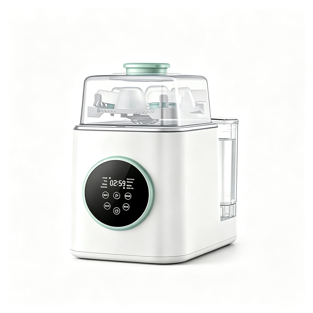 All-in-One Baby Bottle Washer and Dryer, Automatic Cleaning Machine with Drying and Storage Functions for Bottles and Accessories