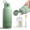 Upgraded Portable Bottle Warmer, 17 oz Large Capacity, 16000mAh Long Battery Life, 2-Min Fast Heating for Travel, Ideal for Heating Milk, Formula and Water On-the-Go