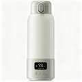 Portable Bottle Warmer, USB Rechargeable with Digital Display, 17 oz Capacity, 316L Stainless Steel Interior, Preset Temperature Options, Portable Design