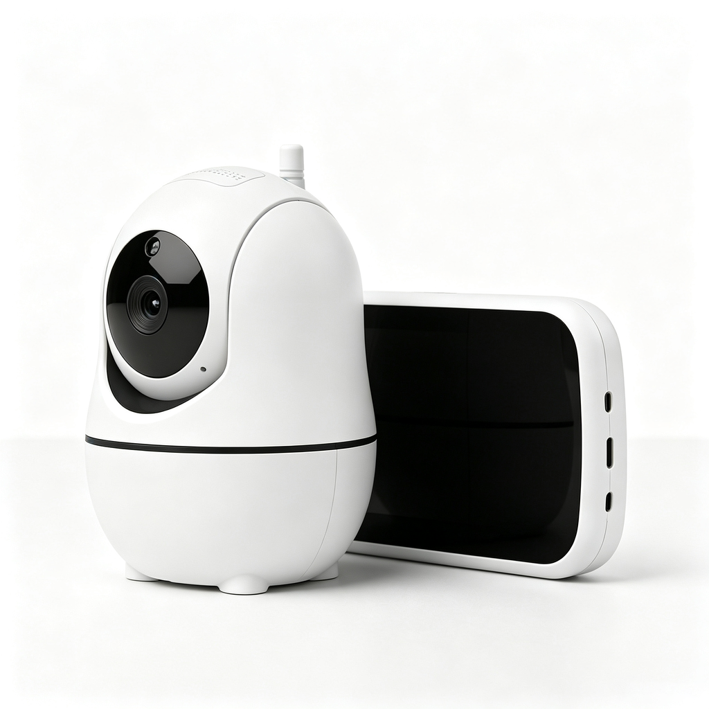 Portable Video Baby Monitor with 5" Screen, Remote Camera Angle Control, Night Vision and Two-Way Audio