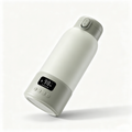 Portable Bottle Warmer with Adjustable Temperature, USB Rechargeable, Digital Display, 17 oz Capacity, 316L Stainless Steel Interior