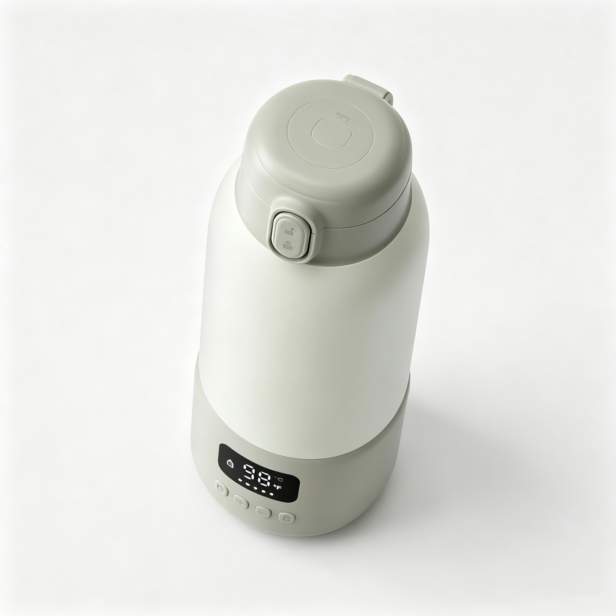 Portable Bottle Warmer, Digital Display, USB Rechargeable, 316L Stainless Steel Interior, 17 oz Capacity, Preset Temperature Options