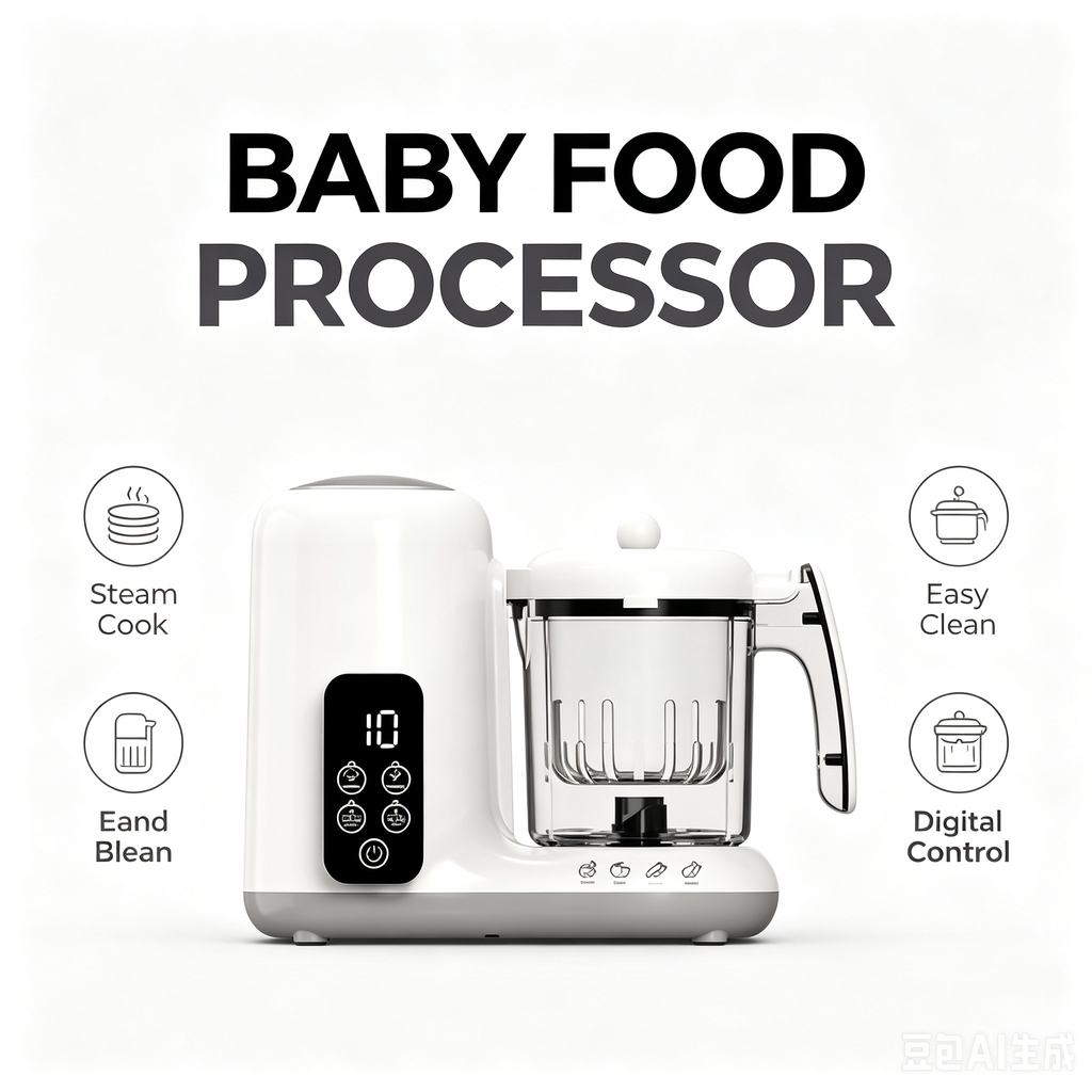 Baby Food Maker, Steamer and Blender with Puree Function, Multi-Function Kitchen Appliance for Home Use