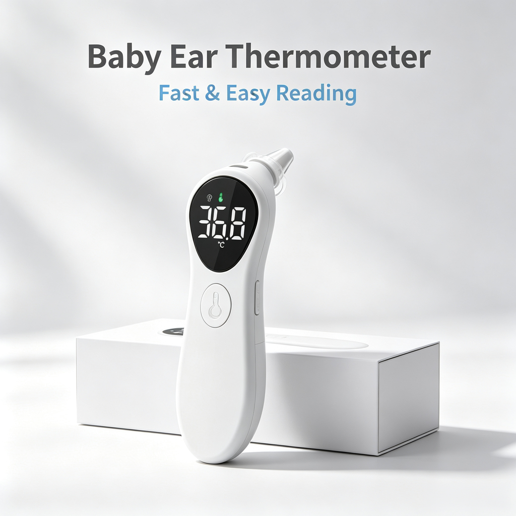 Touch-Free Infrared Forehead Thermometer, Digital Temperature Reader for Family Use
