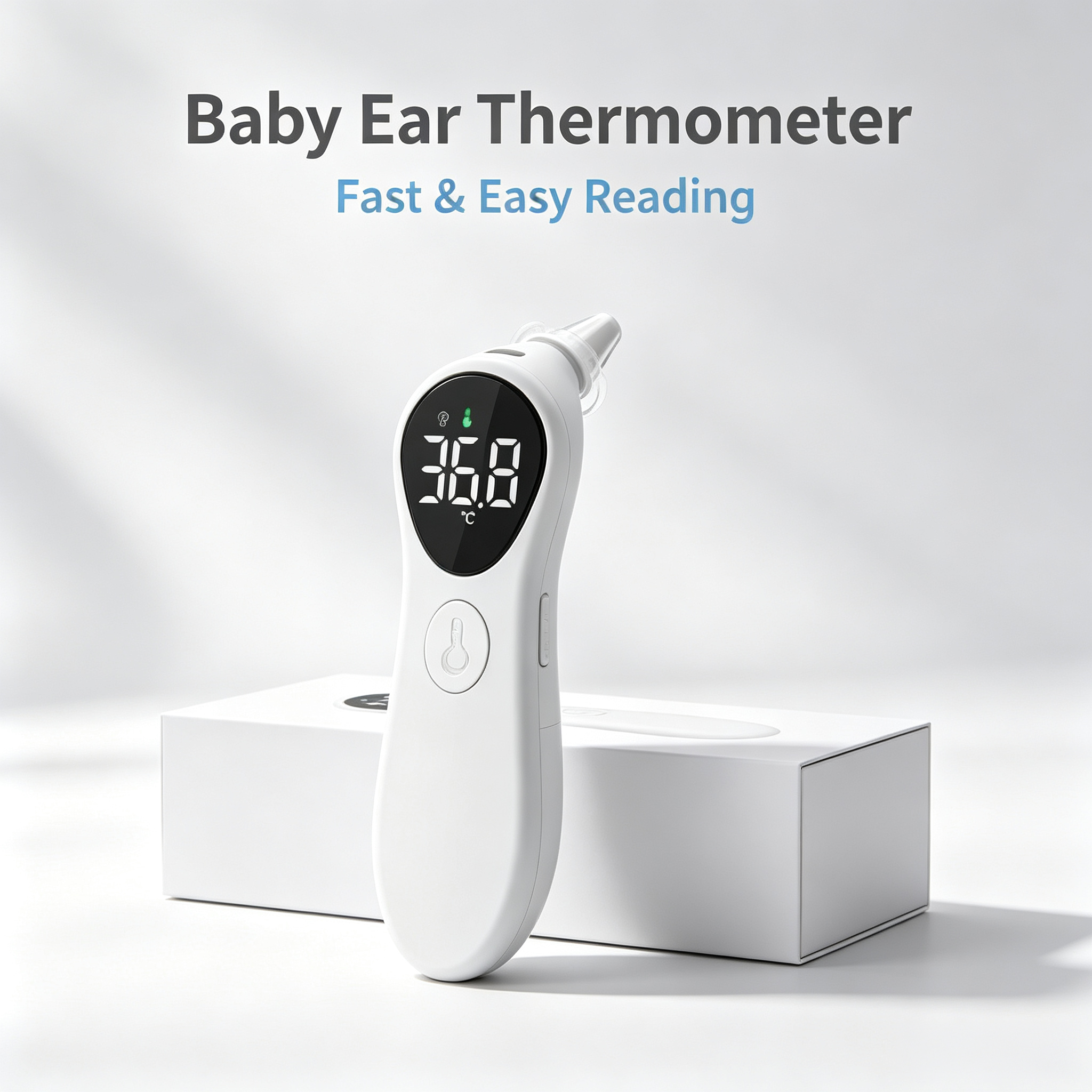 Touch-Free Infrared Forehead Thermometer, Digital Temperature Reader for Family Use