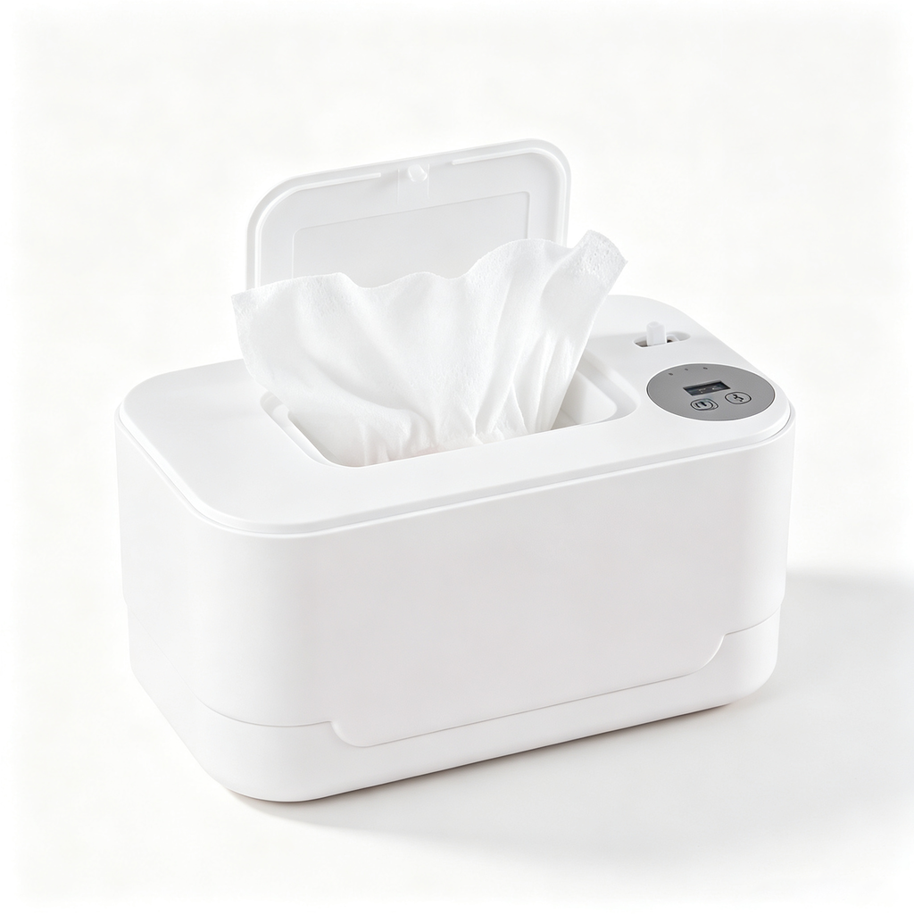 Baby Wipe Warmer Dispenser with 4 Adjustable Warmth Settings, Dimmable Night Light and Large Capacity Design