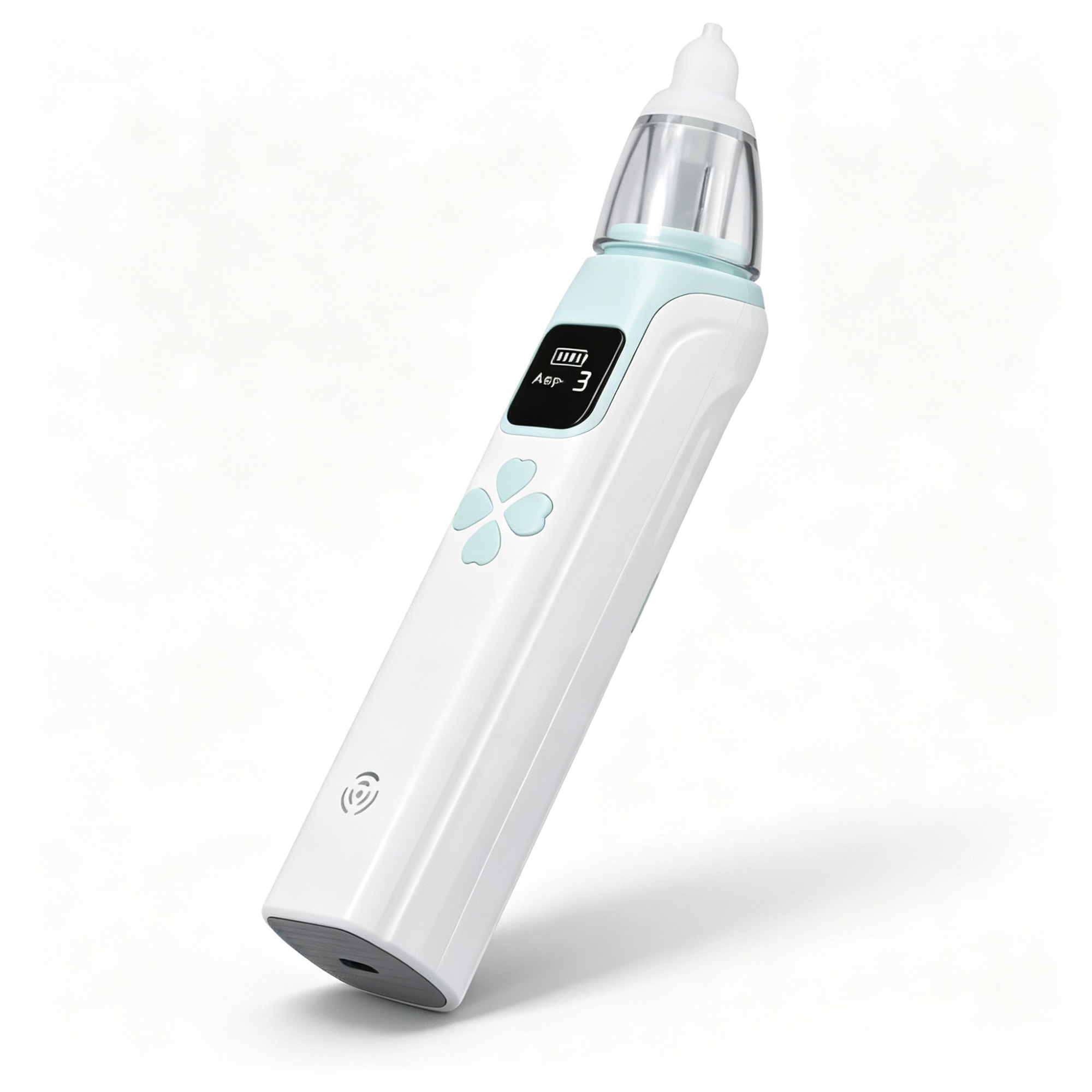Baby Nasal Aspirator with Adjustable Suction, Silicone Tips, Light & Music, Rechargeable Portable Nose Cleaning