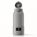 Portable Baby Bottle Warmer, 17oz Capacity, 316L Stainless Steel Interior, Rechargeable Battery, Adjustable Temperature Settings, Digital Display