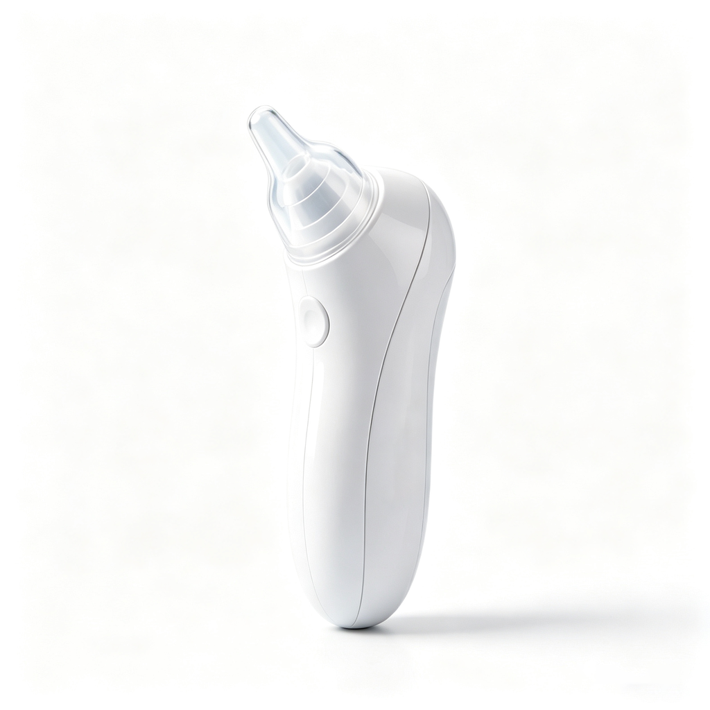 Rechargeable Baby Nasal Aspirator with Adjustable Suction, Silicone Tips, Light & Music, Portable Nose Care Device