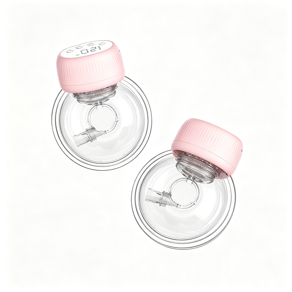 Hands-Free Wearable Breast Pump, 4 Operating Modes, 48 Adjustable Levels, Curved LCD Screen, USB Rechargeable, Comfortable Silicone Flange