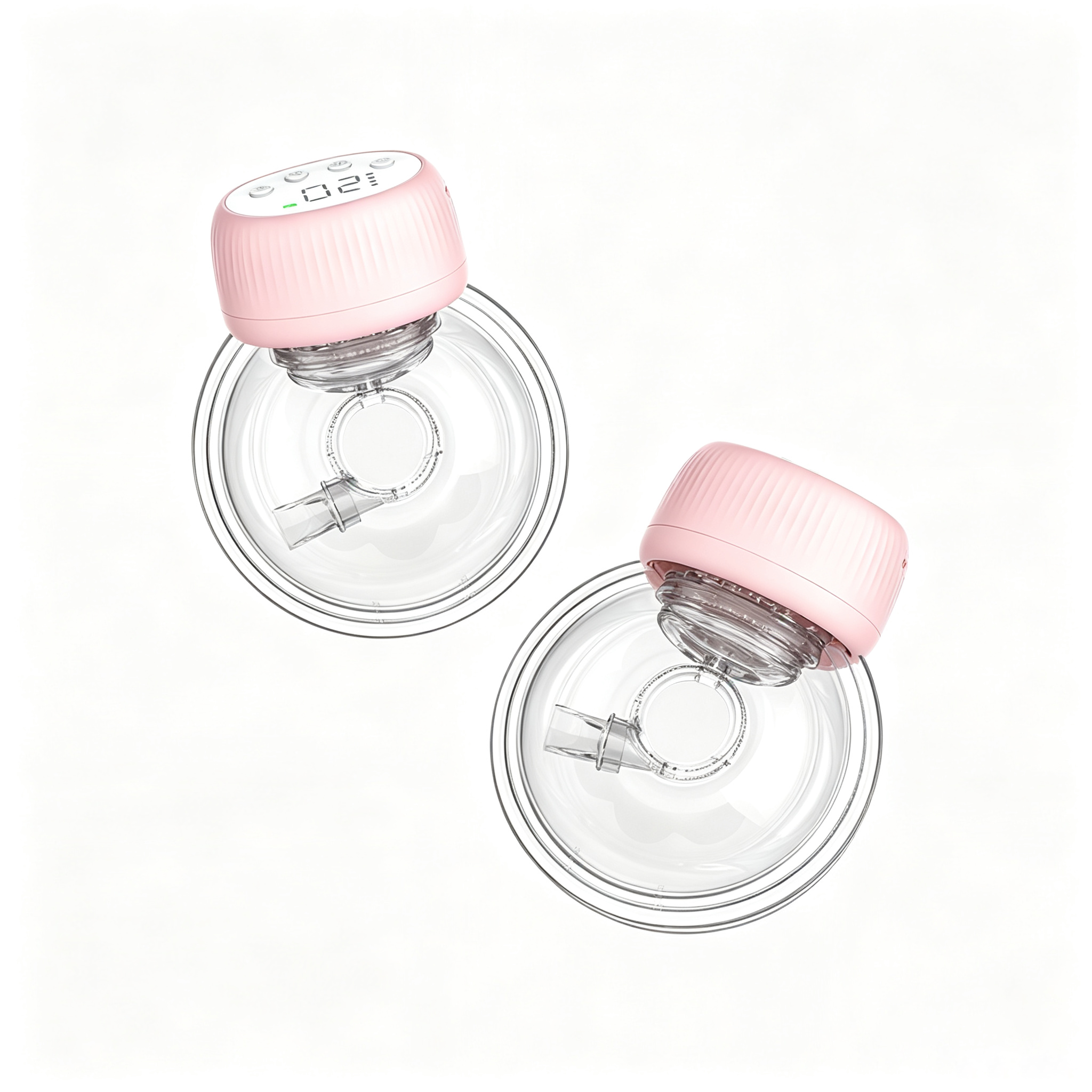 Hands-Free Wearable Breast Pump, 4 Operating Modes, 48 Adjustable Levels, Curved LCD Screen, USB Rechargeable, Comfortable Silicone Flange