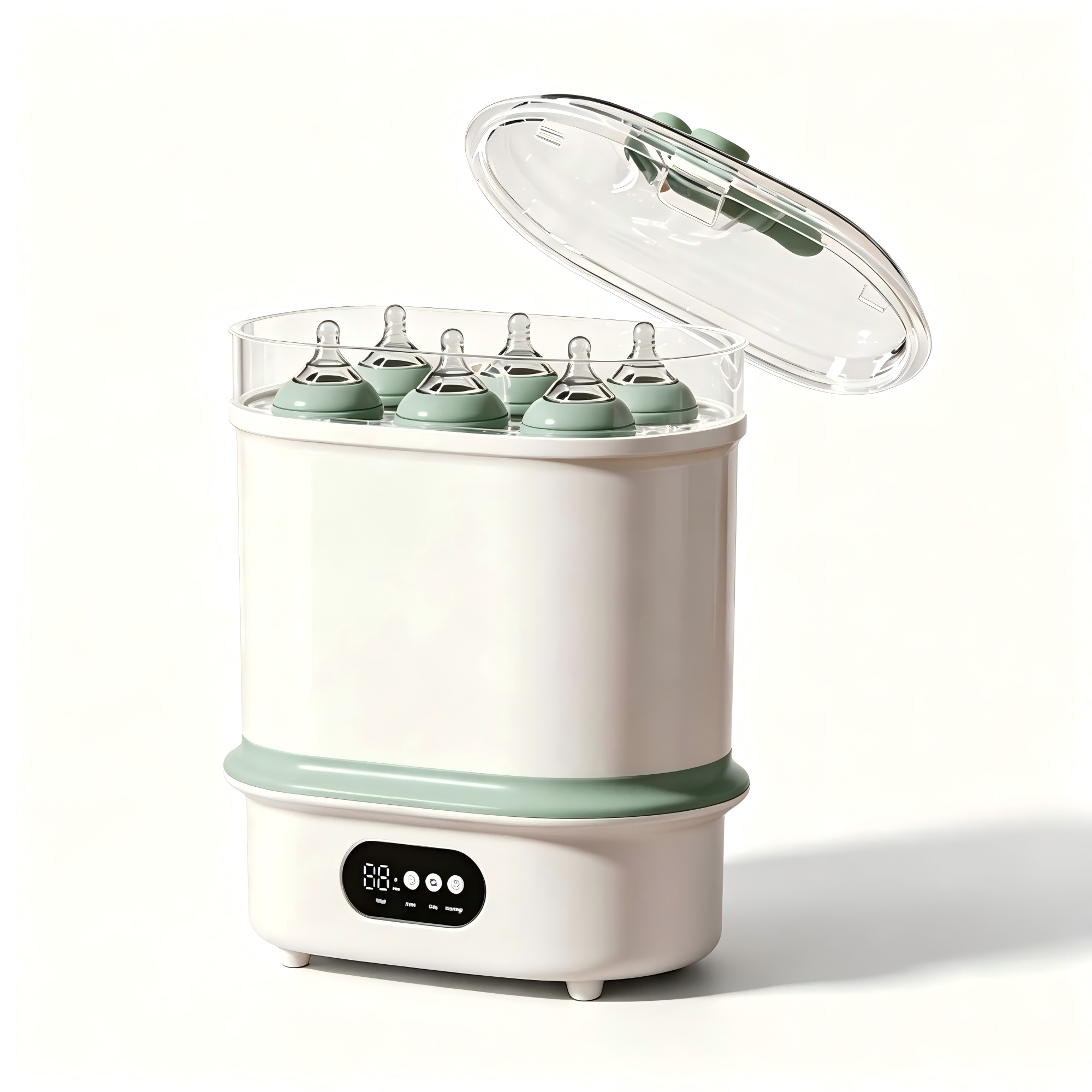 Baby Bottle Sterilizer, Dryer and Warmer with Steam Function, Hot Air Drying, Digital Timer