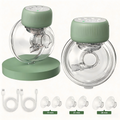 Wearable Breast Pump, Hands-Free Design with 4 Modes & 48 Adjustable Levels, Curved LCD Display, Button Control, USB Rechargeable, Soft Silicone Flange