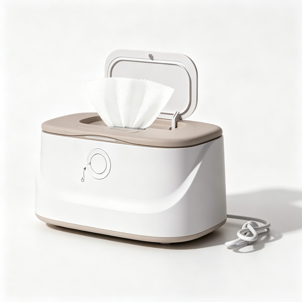 Baby Wipe Warmer Dispenser with 4 Adjustable Warmth Settings, Dimmable Night Light, Large Capacity Storage