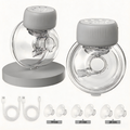 Wearable Breast Milk Collector, Portable Electric Breast collector with 4 Modes & 48 Levels, Curved LCD Display, USB Rechargeable