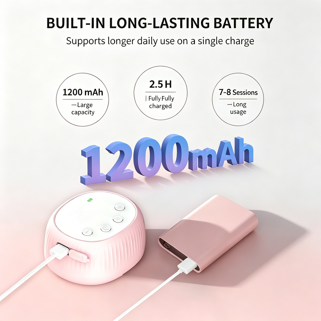 Hands-Free Wearable Breast Pump with 4 Pumping Modes, 48 Adjustable Levels, Digital LCD Screen, USB Rechargeable Battery, Soft Silicone Flange