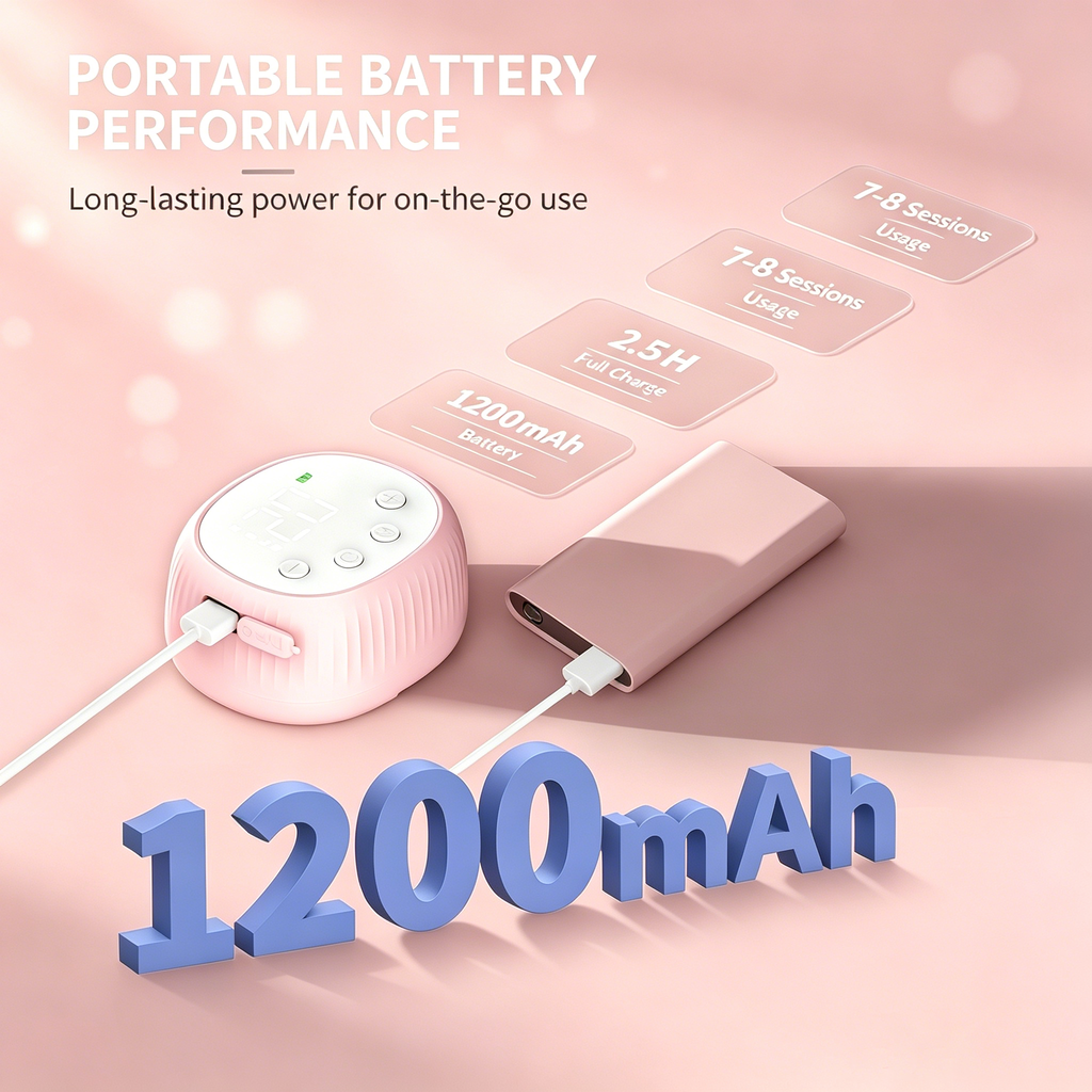 Wearable Breast Pump, Cordless Hands-Free Pump with 4 Modes, 48 Adjustable Levels, LCD Display, USB Charging, Soft Silicone Flange