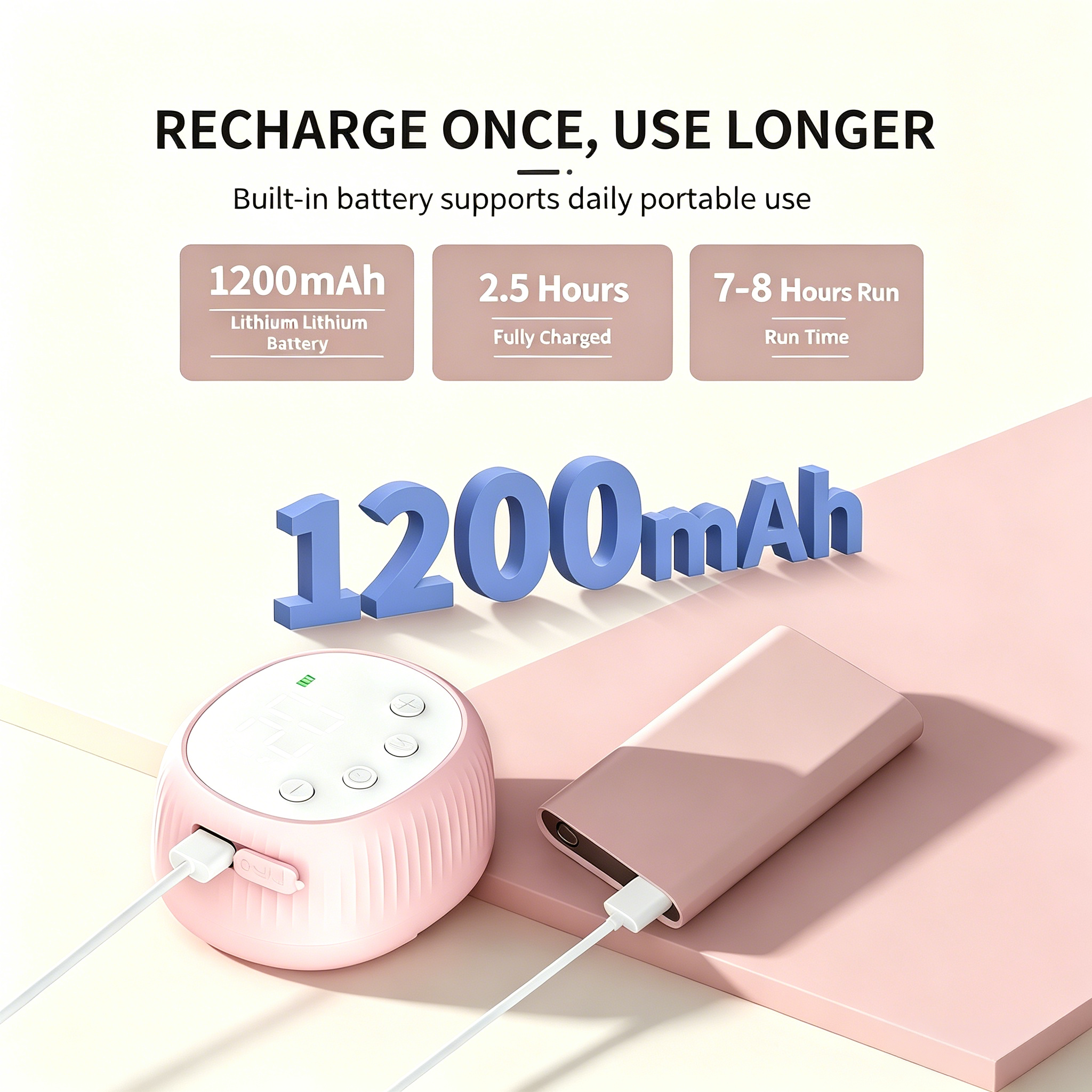 Hands-Free Wearable Breast Pump, 4 Operating Modes, 48 Adjustable Levels, Curved LCD Screen, USB Rechargeable, Comfortable Silicone Flange