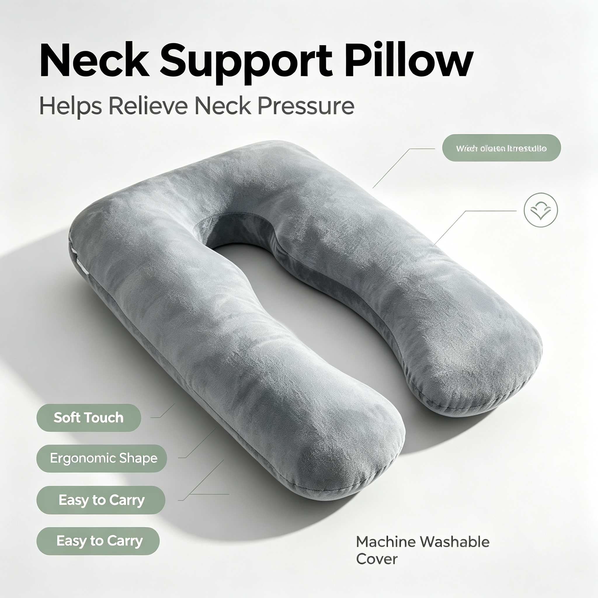 Maternity Pregnancy Pillow, U Shape Full Body Pillow with Removable Cover, Large Soft Cushion for Bed and Home Use