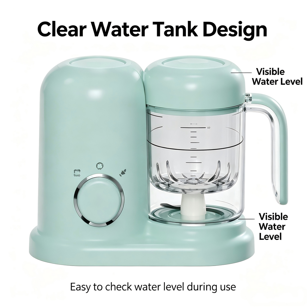 Baby Food Steamer and Blender with Puree Function, Multi-Function Kitchen Appliance for Home Use