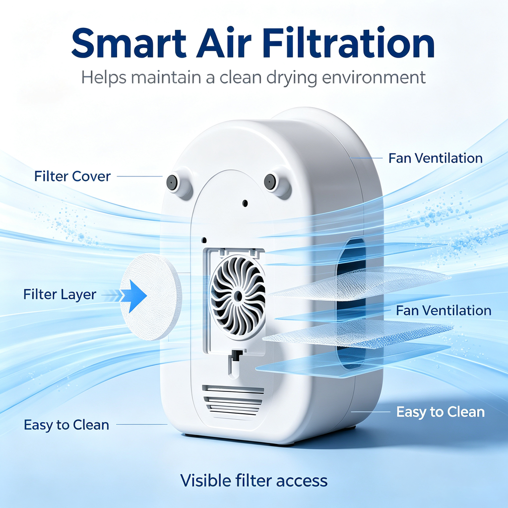 6-in-1 Baby Bottle Sterilizer and Dryer, Steam Cleaning Function with Hot Air Drying, Storage Mode and Digital Control for Home Use