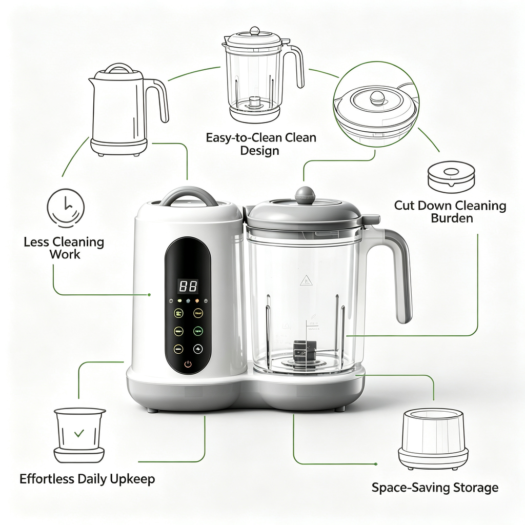 All-in-One Baby Food Maker, Steamer and Blender with Puree Function, Multi-Function Kitchen Appliance for Home Use