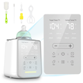 Baby Bottle Warmer, Smart Fast Milk Warmer & Food Heater, 212°F Steam Sterilizer & Defrost with Touch Screen LED Display, White
