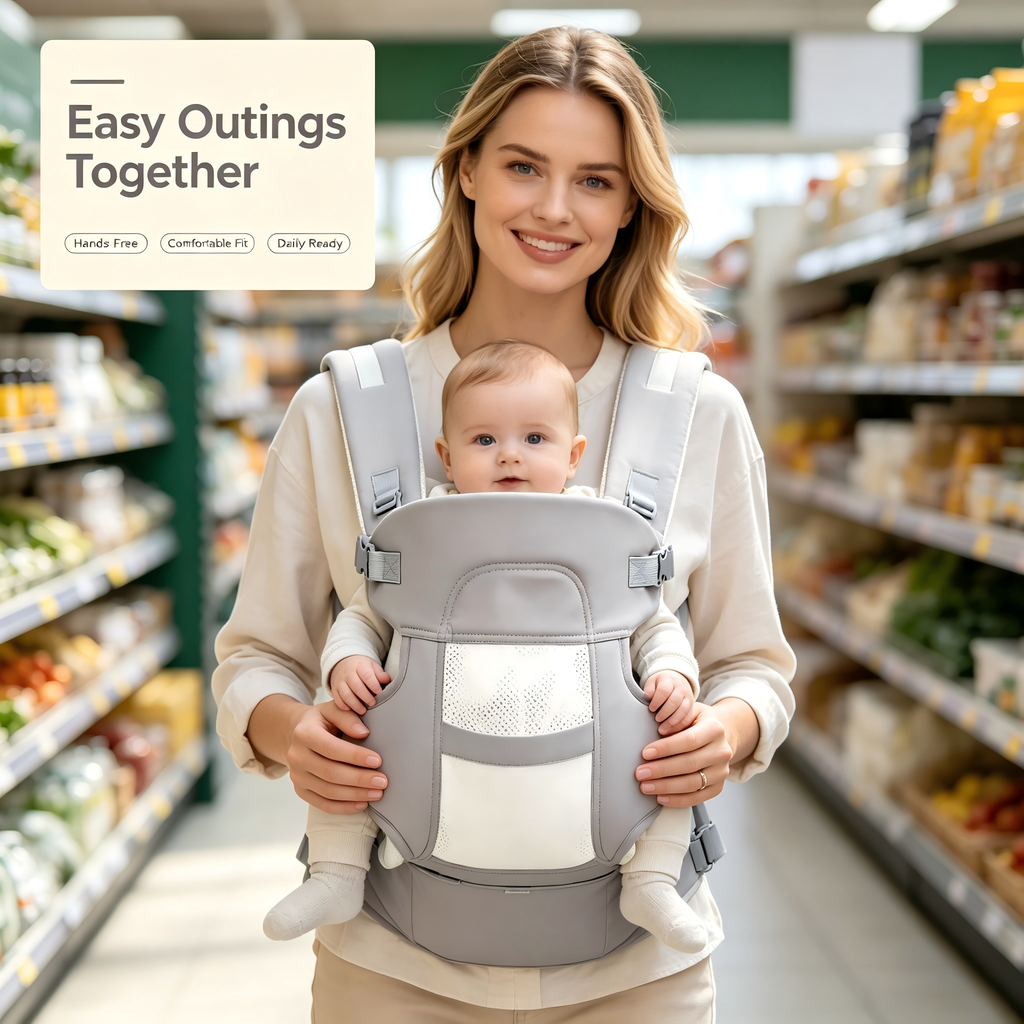 3-in-1 Baby Carrier, Adjustable Multi-Position Baby Carrier with Soft Padding, Lightweight Design for Daily Family Use