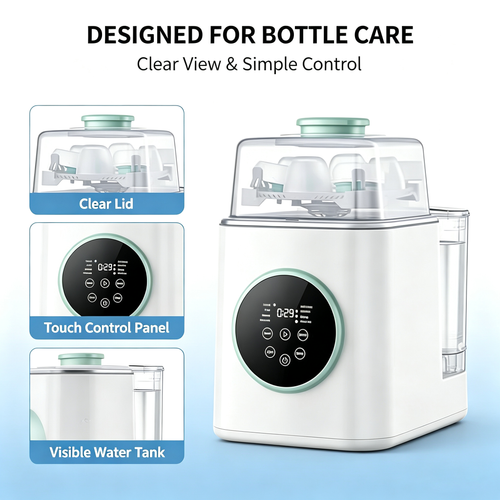 All-in-One Baby Bottle Washer, Sterilizer and Dryer | Automatic Cleaning, Drying and Storage System for Bottles, Pump Parts, Pacifiers and Baby Essentials