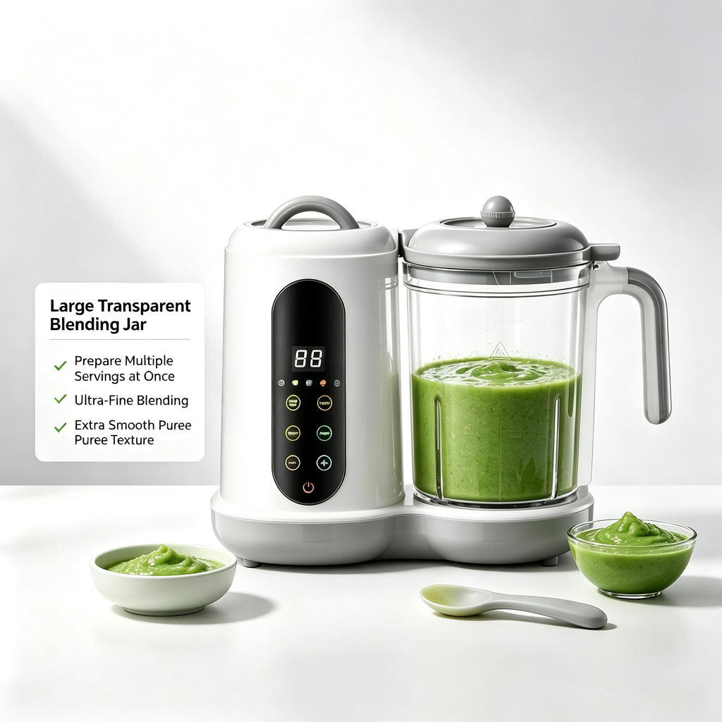 All-in-One Baby Food Maker, Steamer and Blender with Puree Function, Multi-Function Kitchen Appliance for Home Use