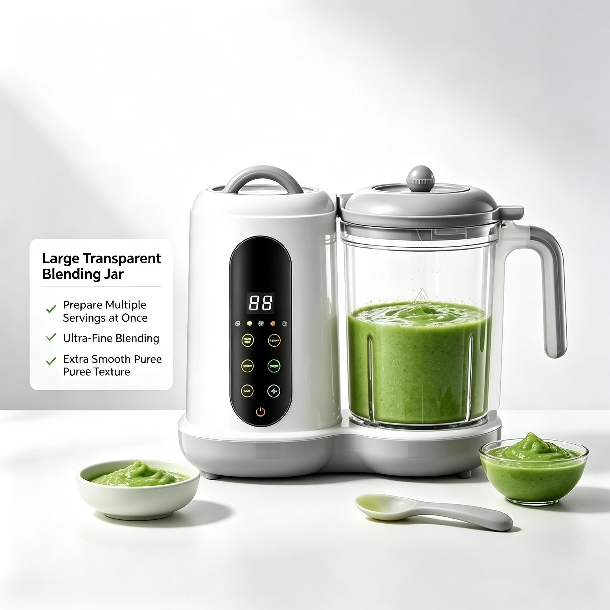 All-in-One Baby Food Maker, Steamer and Blender with Puree Function, Multi-Function Kitchen Appliance for Home Use