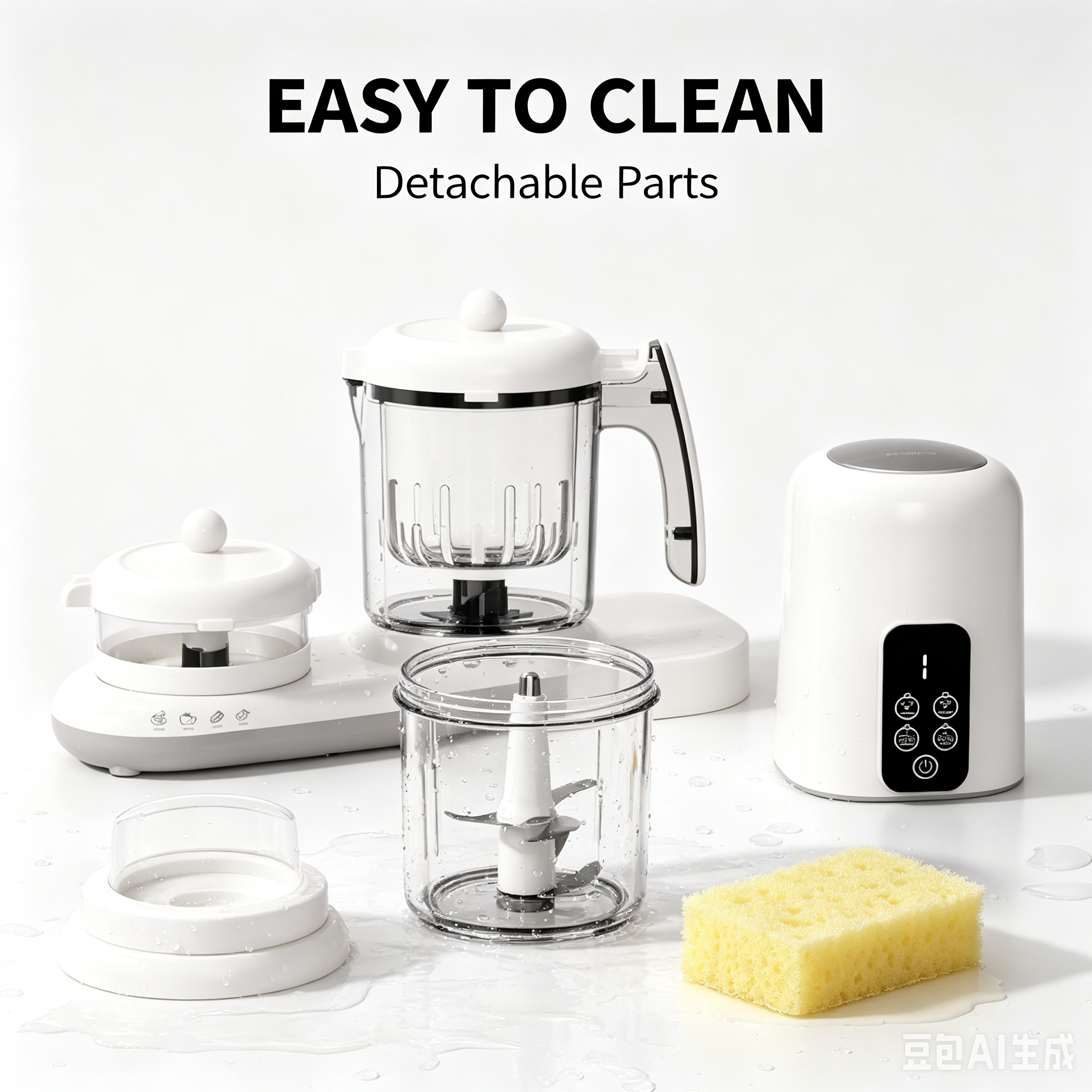 Baby Food Maker, Steamer and Blender with Puree Function, Multi-Function Kitchen Appliance for Home Use