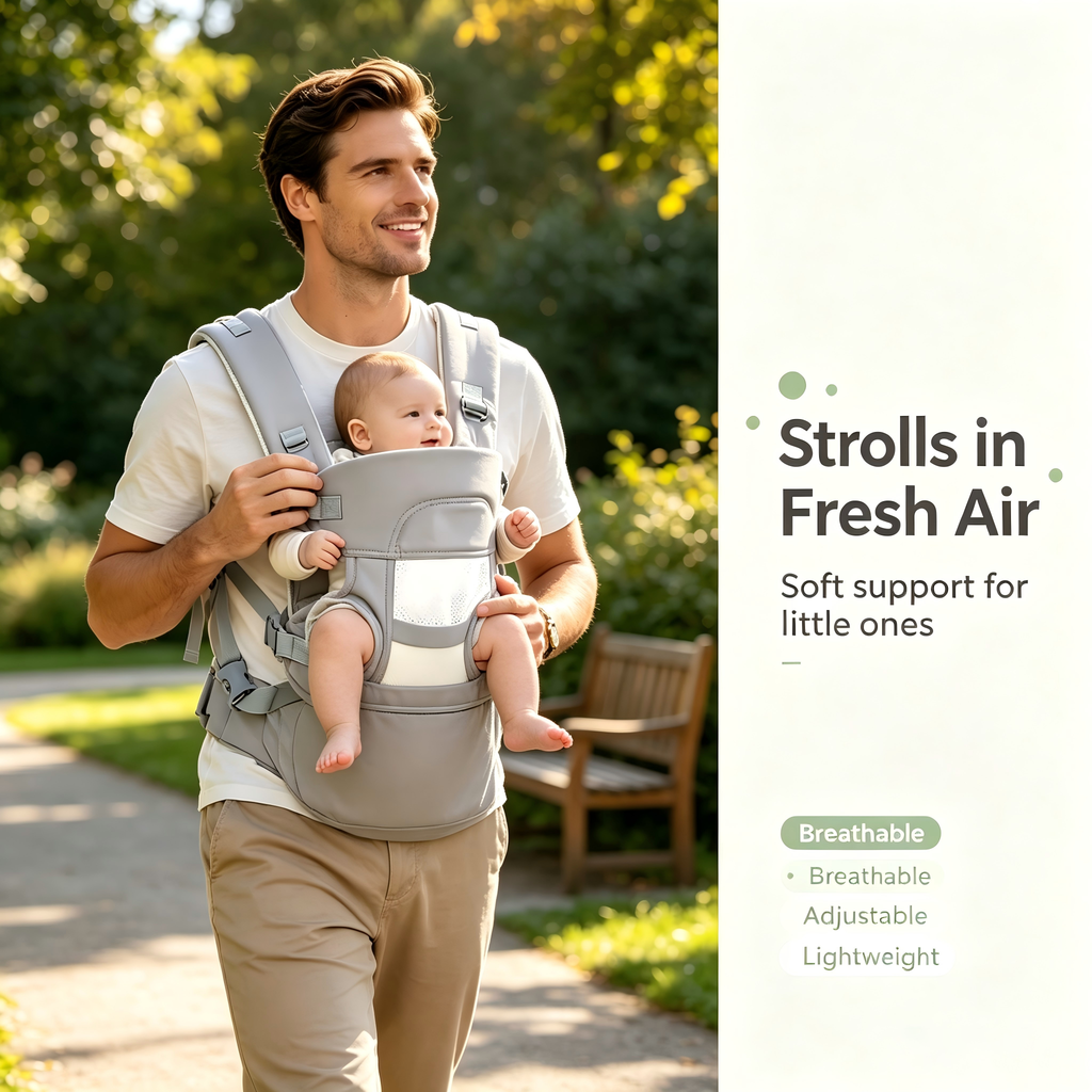 3-in-1 Baby Carrier, Adjustable Multi-Position Baby Carrier with Soft Padding, Lightweight Design for Daily Family Use