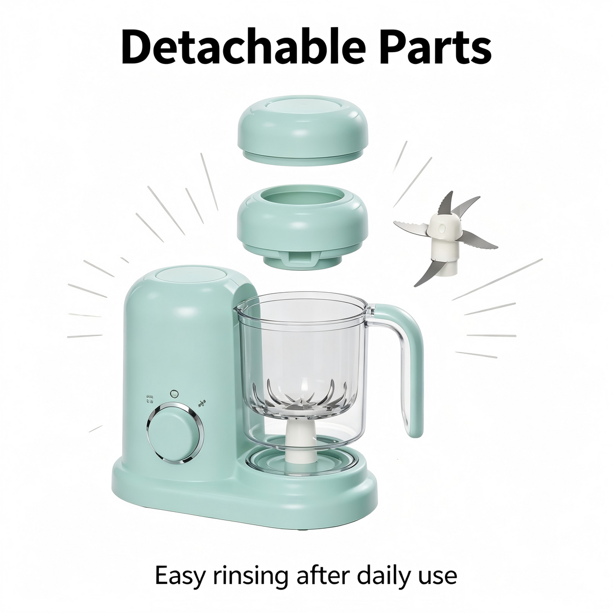 Baby Food Steamer and Blender with Puree Function, Multi-Function Kitchen Appliance for Home Use