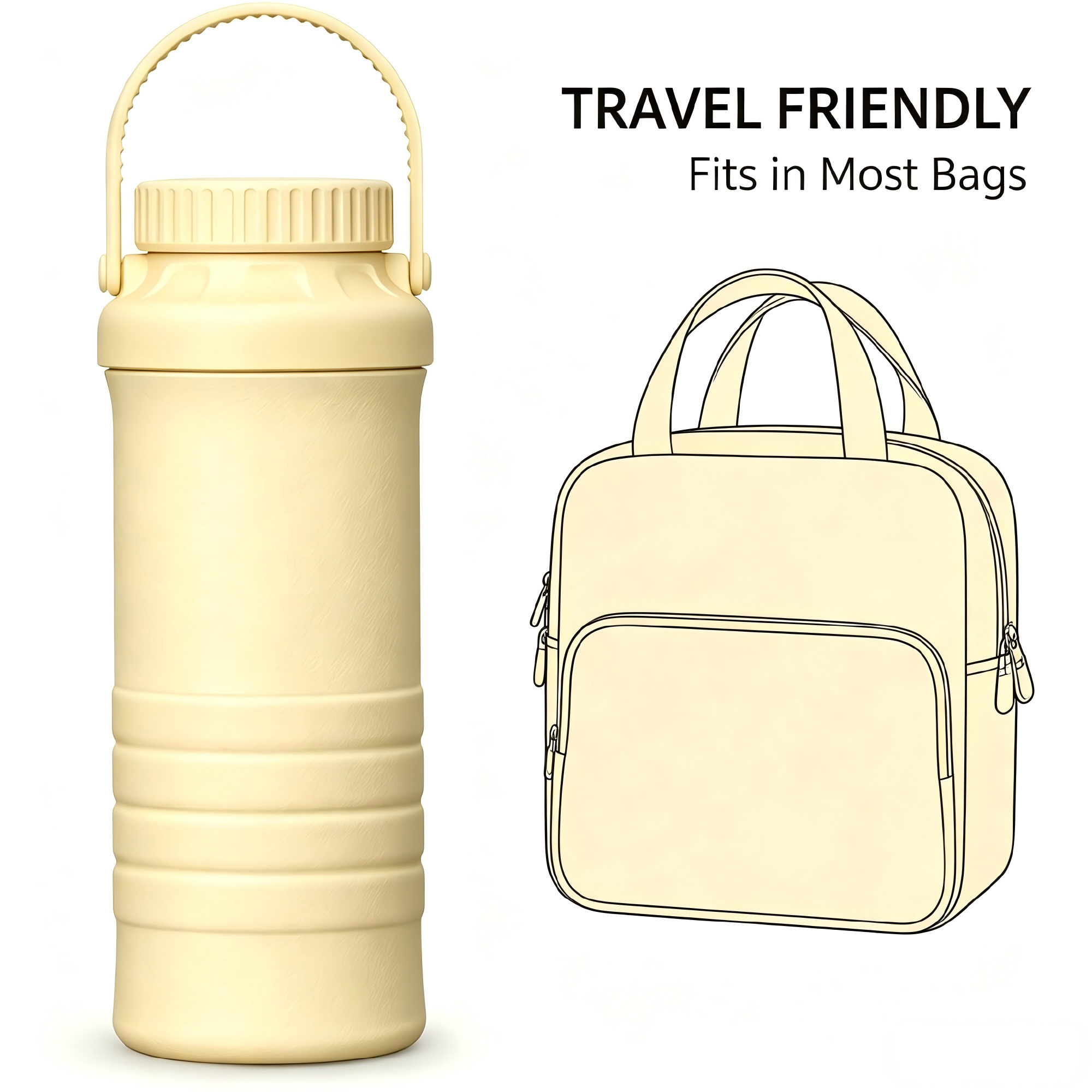 Portable Breast Milk Storage Cooler Bag with 2 Bottles, Travel Pumping Storage Bag for Work, Commute and Outdoor Use