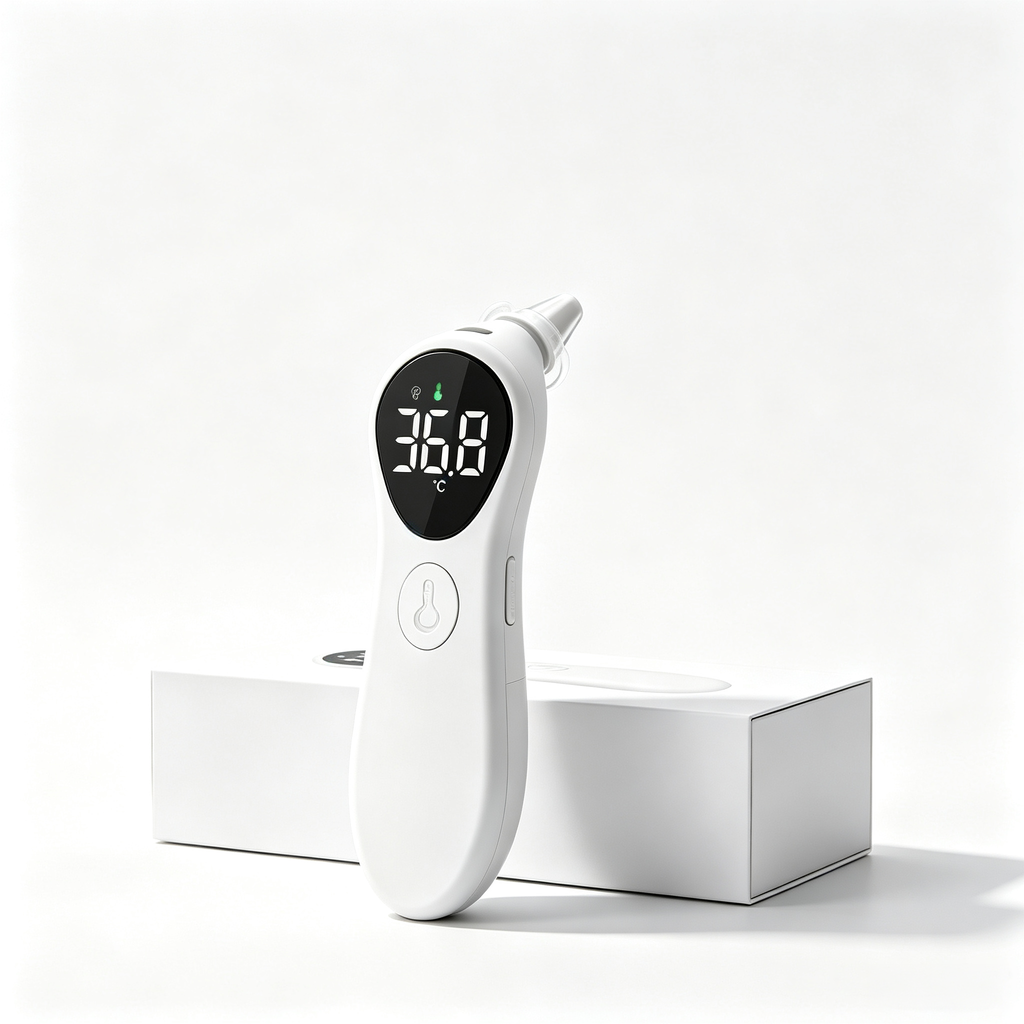 Touch-Free Infrared Forehead Thermometer, Digital Temperature Reader for Family Use