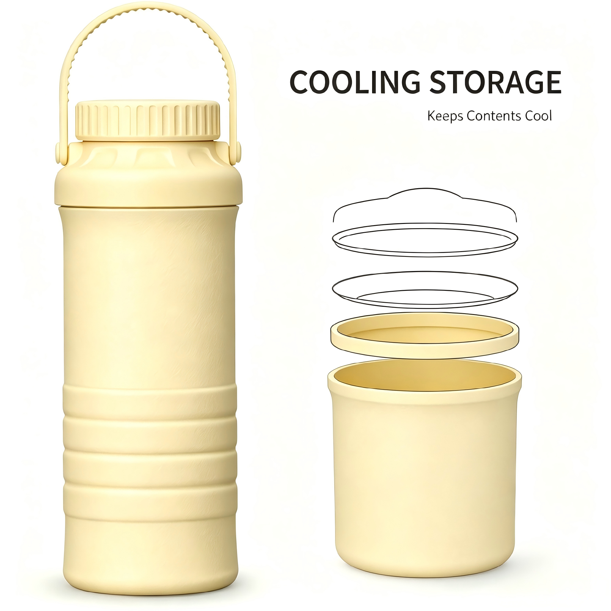 Portable Breast Milk Storage Cooler Bag with 2 Bottles, Travel Pumping Storage Bag for Work, Commute and Outdoor Use